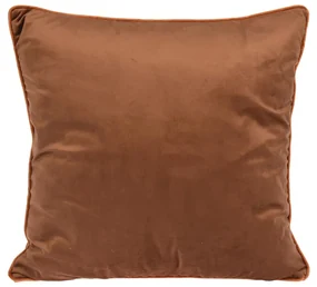 Perna decorativa Evia, aspect de catifea, 45x45 cm, culoare cupru