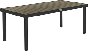 Outsunny Aluminum Outdoor Patio Dining Table for 8 for Garden Lawn Backyard, Natural | Aosom Romania