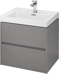 Dulap suspendat pentru lavoar Cersanit Crea mdf gri 60 cm