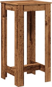 vidaXL Masă bar, lemn vechi, 51x50x103,5 cm, lemn prelucrat