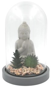 Glob decorativ sticlă Buddha plante 21cm