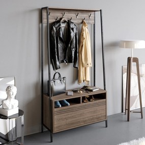 Cuier Devin - Walnut, Black