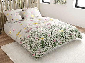 Lenjerie de pat din bumbac SUMMER MEADOW alba Dimensiune lenjerie de pat: 70 x 90 cm | 140 x 200 cm