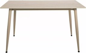 Masa de dining TALVEN cu blat ceramic din travertin 130x70 cm, travertin/casmir