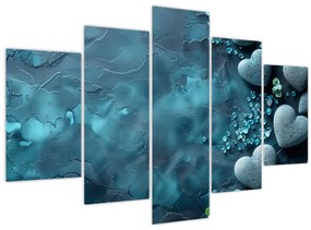 Tablou - Pietre în formă de inimă (150x105 cm)