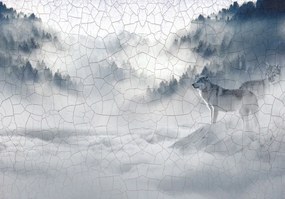 Fototapet - Lupul în ceață (152,5x104 cm)