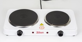 Plita electrica Dubla, ZLN2180 Alb, 49 x 30 x 9 cm, 2500W, termostat reglabil