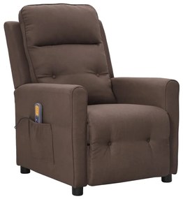 3098215 vidaXL Fotoliu de masaj cu ridicare, gri taupe, material textil