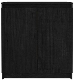Dulap lateral, negru, 60x36x65 cm, lemn masiv de pin 1, Negru