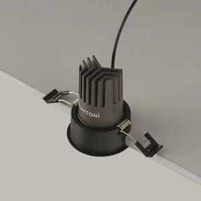 Spot incastrabil LED Dip negru 3000K 10W