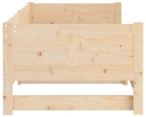 Pat extensibil de zi, 2x(80x200) cm, lemn masiv de pin Maro, 80 x 200 cm