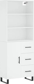 vidaXL Dulap înalt, alb, 69,5x34x180 cm, lemn compozit