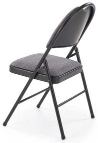 Scaun pliabil Dover, gri / negru