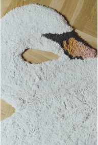 Covor pentru copii crem lavabil/țesut manual din bumbac 100x120 cm Swan – Lorena Canals