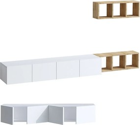 Perete TV Pia White and Oak