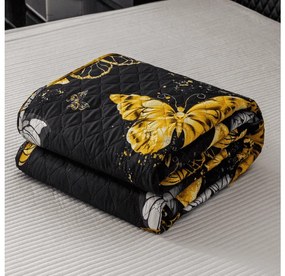 Cuvertura de pat GOLD BUTTERFLY negru Dimensiune: 220 x 240 cm