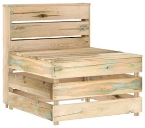 Set mobilier de gradina, 12 piese, lemn de pin verde tratat