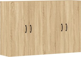 vidaXL Dulapuri montate pe perete 2 buc stejar Sonoma, lemn prelucrat
