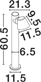 Stalp de exterior LED IP65 BELL H-60cm