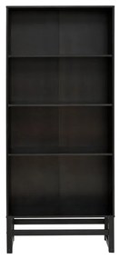 Bibliotecă neagră din lemn masiv de pin 75x175 cm Jolene - Støraa