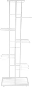 Etajera BAMIR TIP 2, alb, metal, 43x22x126 cm