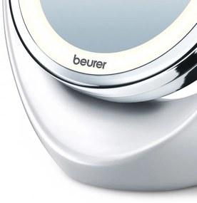Oglinda cosmetica Beurer BS 49, 11 cm, lumina cu LED, cromat, rotativa, alb
