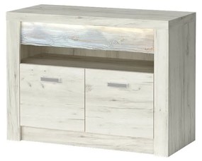 Masă TV/Dulap Indie 10 (cu iluminat LED) (craft alb). 1057780