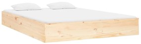 Cadru de pat small double 4ft, 120x190 cm, lemn masiv