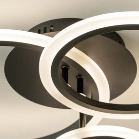 Lustră LED dimabilă aplicată Brilagi ORBITS LED/40W/230V 3000-6500K negru + telecomandă