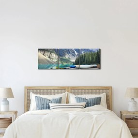 Tablou - Moraine Lake (cu ceas) (90x30 cm)