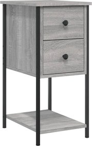 vidaXL Noptieră, gri sonoma, 32x42x70 cm, lemn compozit