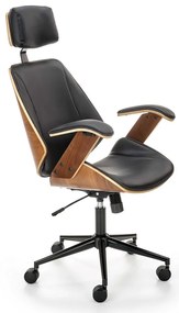 Scaun de birou Ignazio, negru / nuc