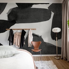 Fototapet, Wiggle Shapes, Graphite, Rebel Walls