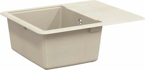 vidaXL Chiuvetă Bej 560 x 460 mm 80% Quartz și 20% Rășină