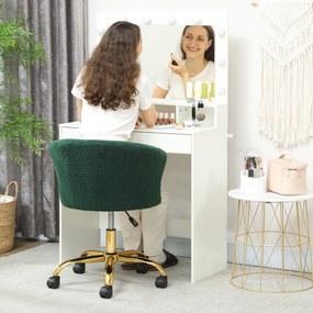 Vinsetto Scaun de birou, scaun de birou ergonomic reglabil în înălțime, scaun pivotant, picior din oțel, verde | Aosom Romania
