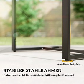 Outsunny Set bistro din ratan, set mobilier de grădină 3 piese cu 2 scaune de grădină, masă de cafea, perne detașabile Gri deschis | Aosom Romania