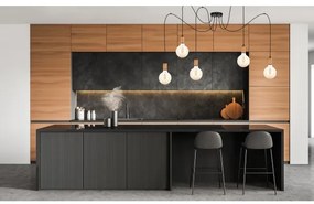 Lustră pe cablu MIROS 5xE27/60W/230V neagră/cupru