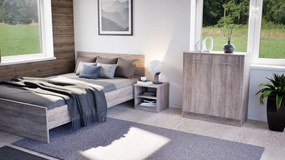 Comodă Miami cu 2 uși 80x92 cm stejar York-stejar York