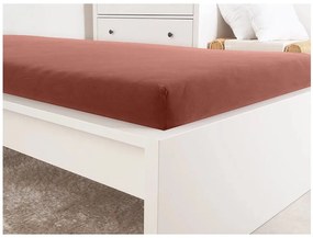 Cearsaf din jerse pentru patut de copii EXCLUSIVE 60x120 cm maro