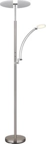 Globo 58909N - Lampă LED de podea dimabilă TIRANA 40W/230V + 5,5W crom mat