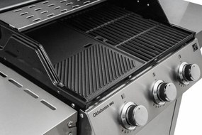 Grătar pe gaz OKLAHOMA BBQ, 3 arzătoare, cu regulator de presiune, argintiu Penta CZ