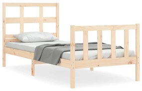 3192996 vidaXL Cadru de pat cu tăblie, 90x200 cm, lemn masiv