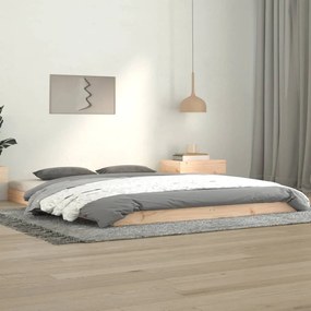 vidaXL Cadru de pat, 140x190 cm, lemn masiv de pin