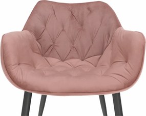 Fotoliu de design, material textil Velvet roz, FEDRIS