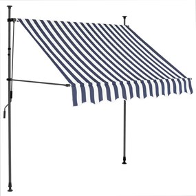 Copertina retractabila manual cu LED, albastru  alb, 100 cm Albastru si alb, 100 cm