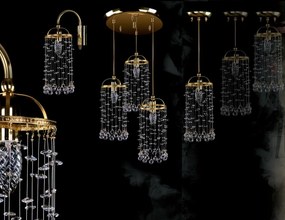 Lustra cu 5 pendule Cristal Bohemia Exclusive SMALL GAME 06-05