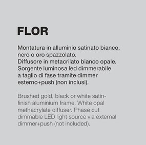 Plafoniera LED design circular FLOR 60cm alb, negru sau auriu