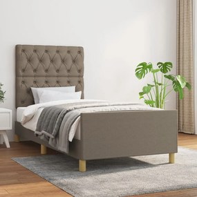 vidaXL Cadru de pat fără saltea Taupe 80x200 cm țesătură