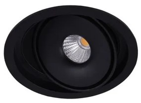 Spot LED incastrabil directionabil de tavan/plafon BOSTON 1 ROUND negru