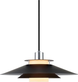 Halo Design 990808 - Lustră suspendată pe cablu RIVOLI, 1xE27/40W/230V, Ø 40 cm, negru/crom lucios